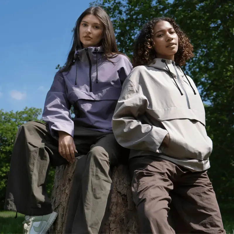 Women's StormTex Waterproof Oversized Fall Hoodie Coat Warm Half Zip Rain Jacket