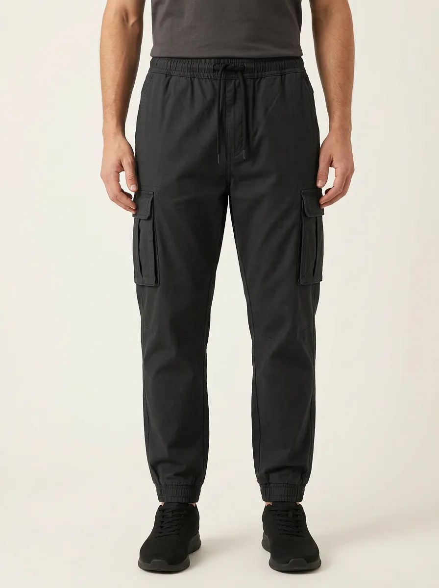 Utility Multi-Pocket Printed Men's Cargo Pants