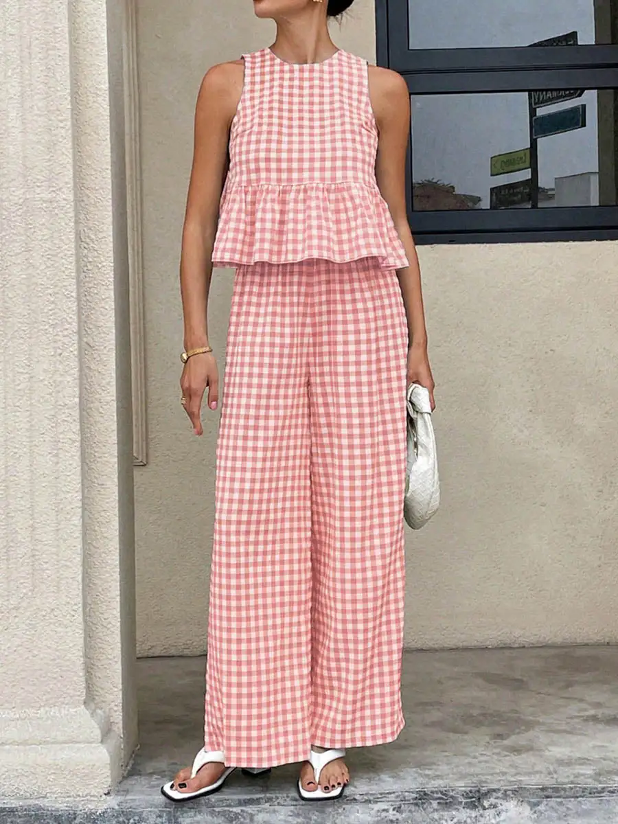 A Line Relaxed Vest And Pants Set