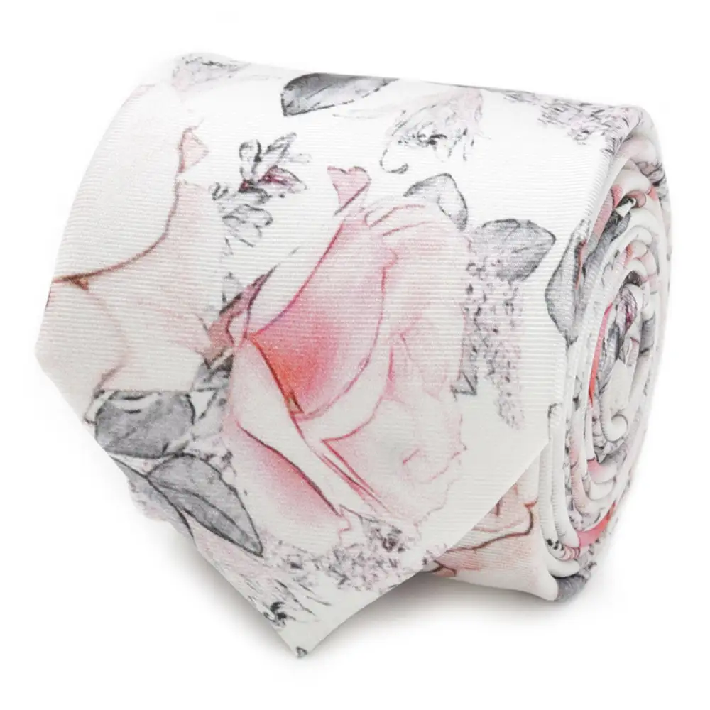 Polished Silk Floral Men's Necktie