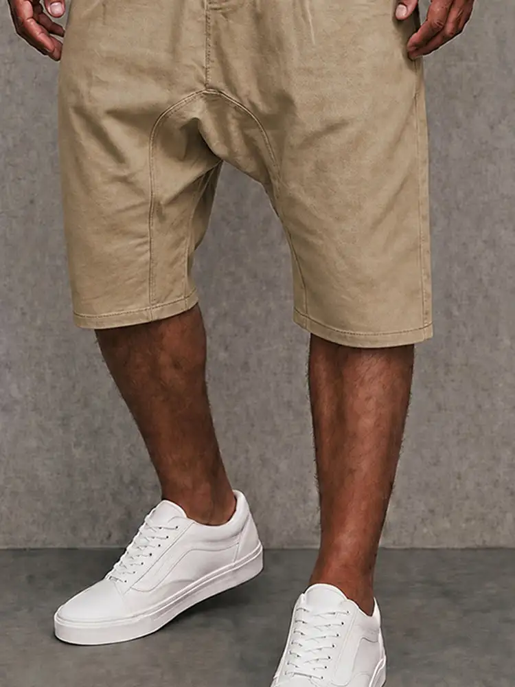 Men's Casual Cotton Drop Crotch Shorts