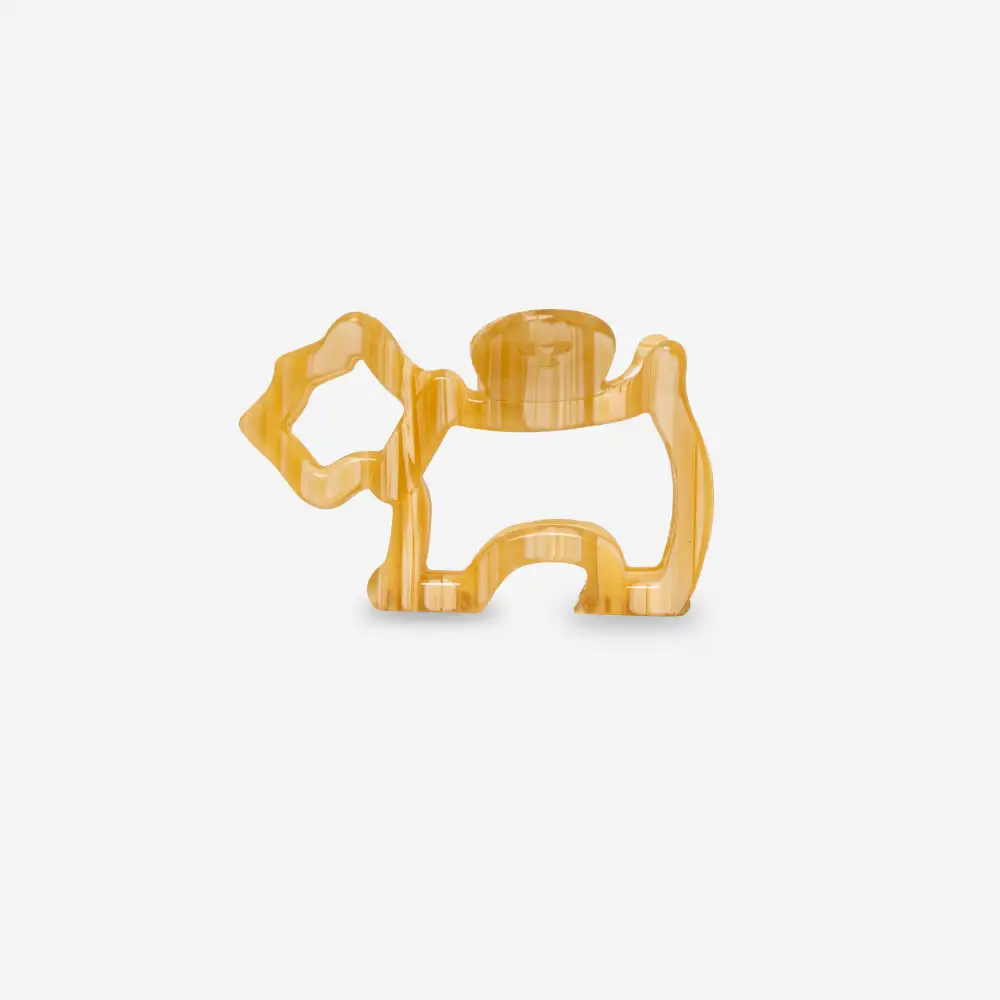 Layered Dog Motif Hair Clip