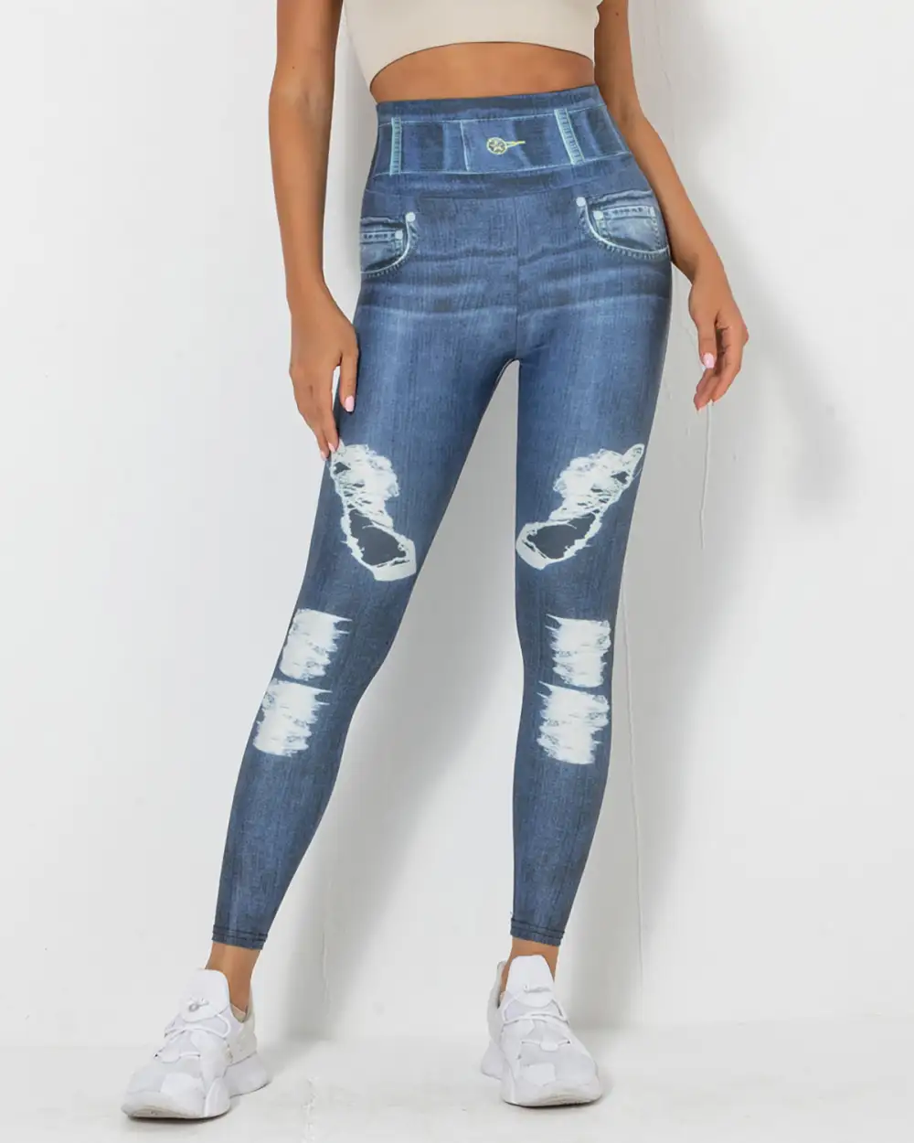 Active Scrunch Denim Yoga Pants