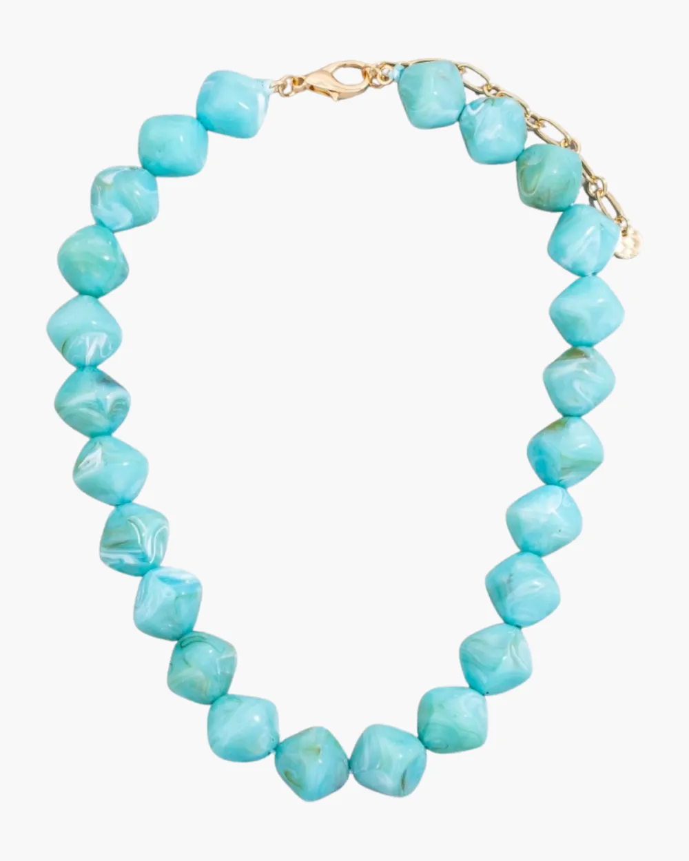 Textured Marble Beaded Necklace