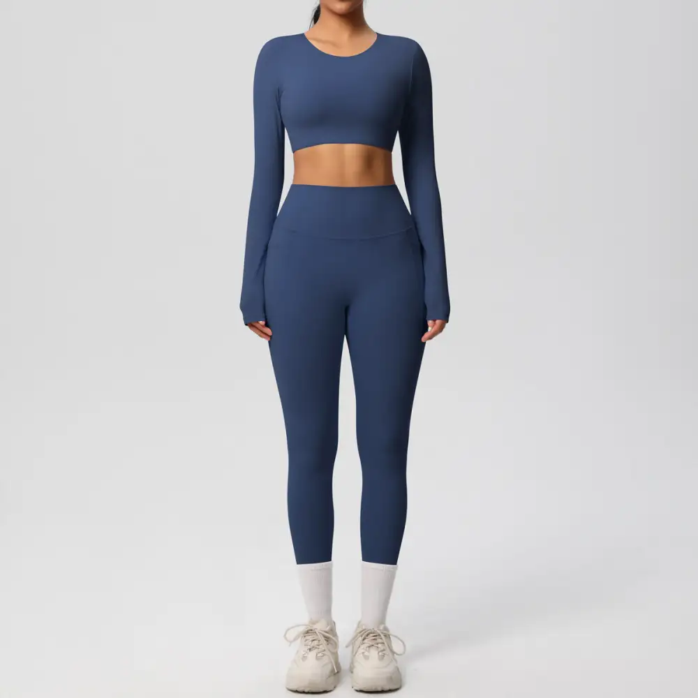 Brushed High-Waist Two-Piece Activewear Active Set