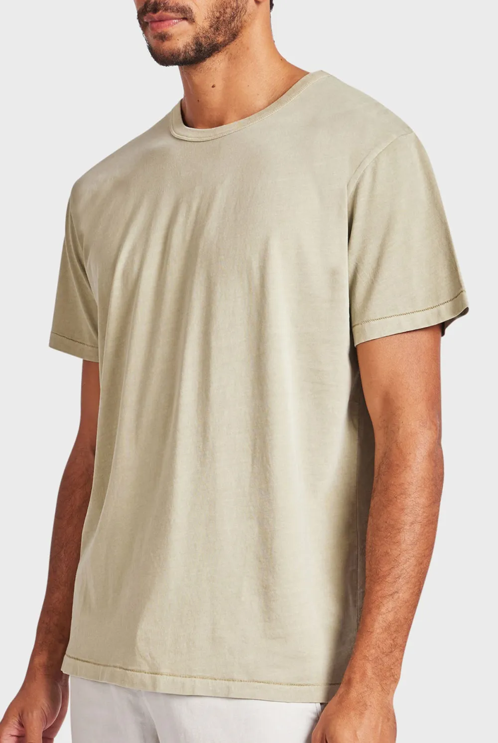 Pine Colored Short Sleeve Crew Neck Tee