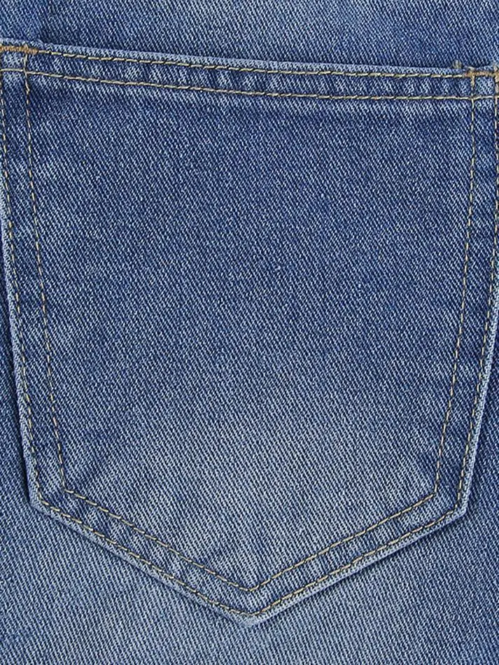 Vintage Washed Heart Print Jeans