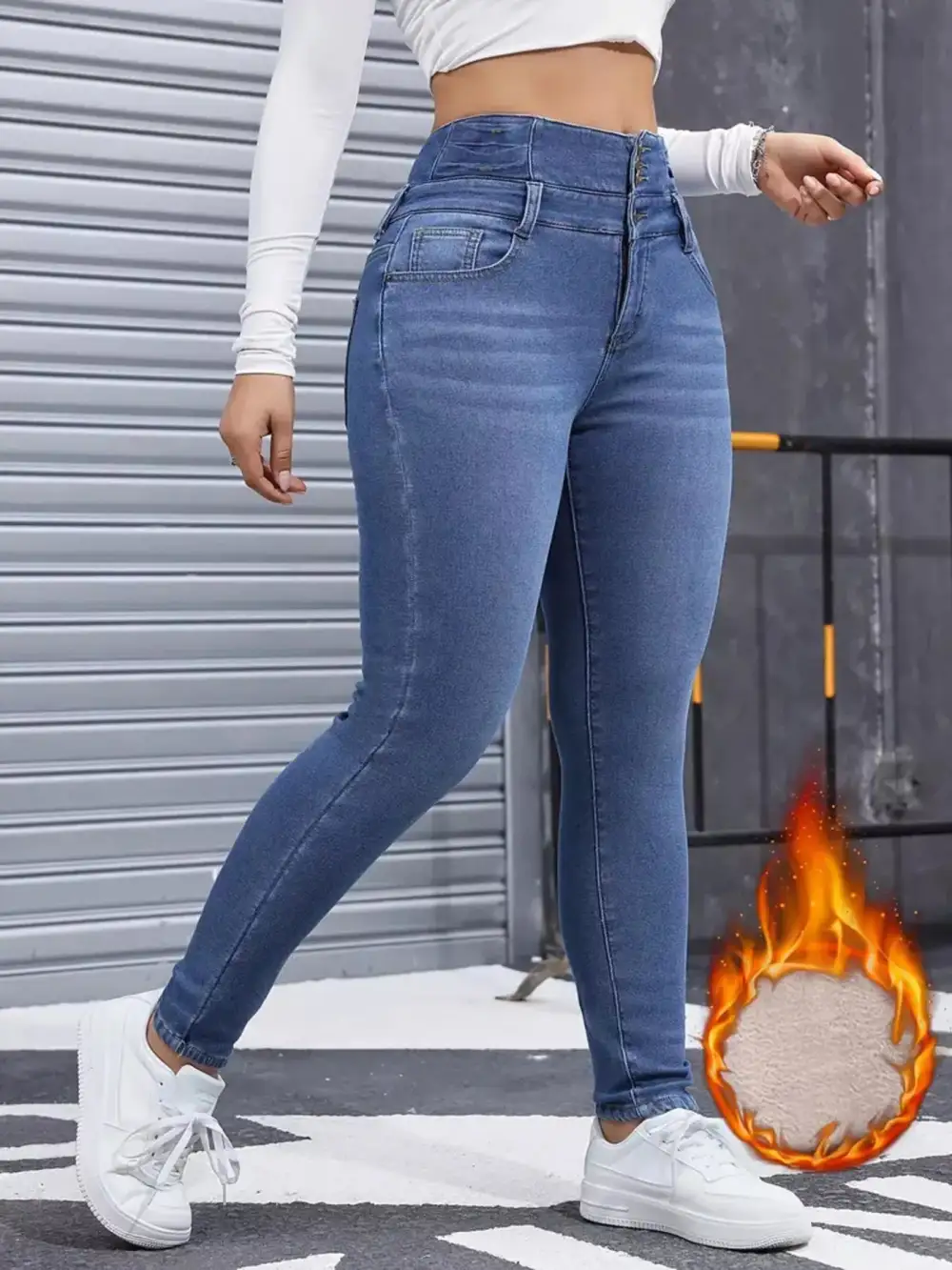 Classic High Waist Denim Jeans