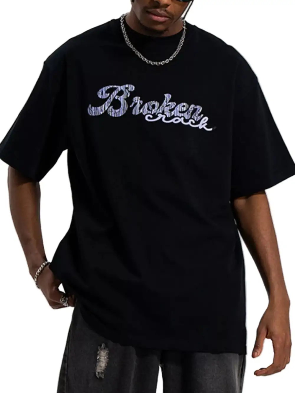 Cotton Round Neck Oversized Graphic T-Shirt