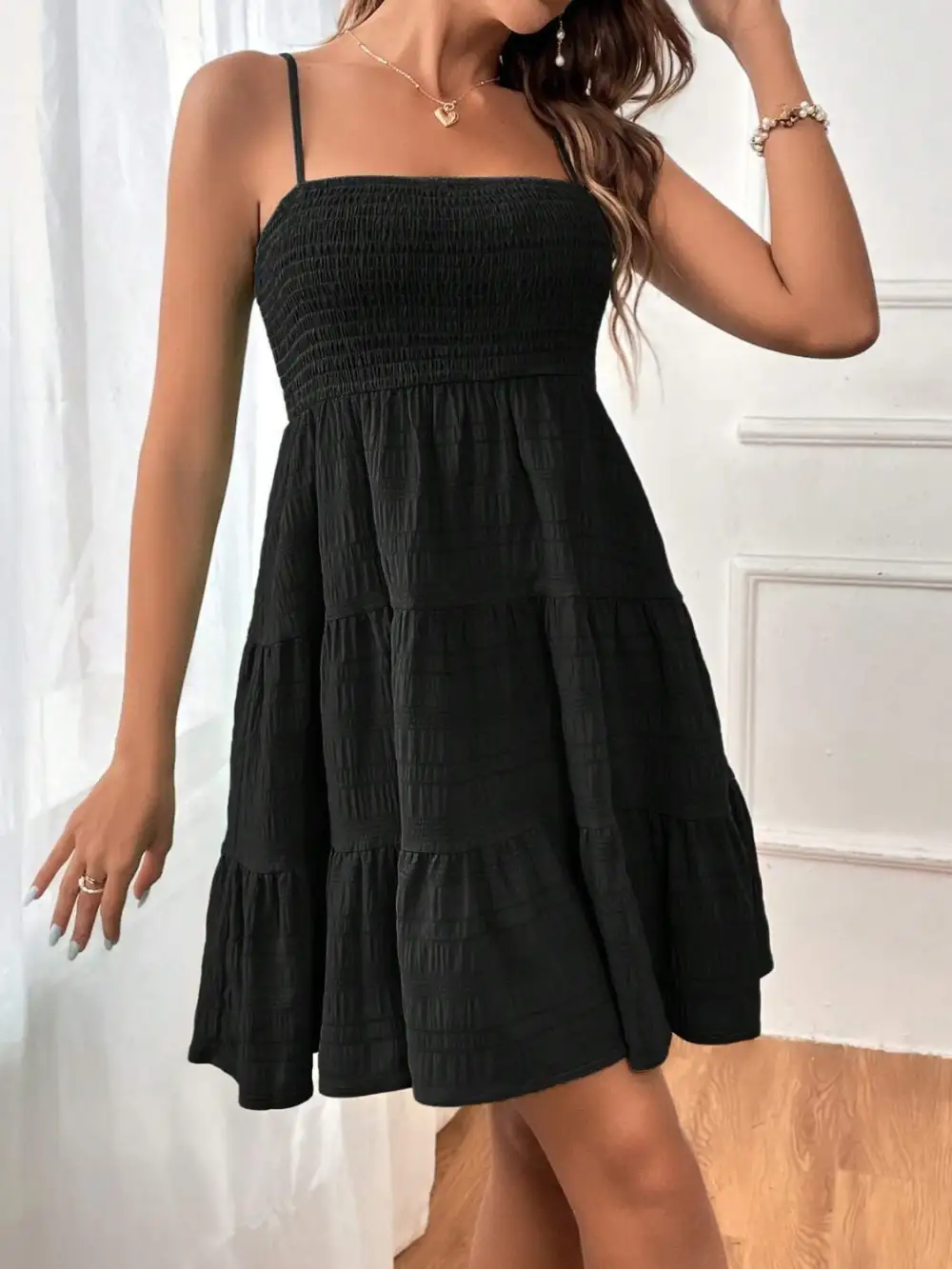 Tiered Sleeveless Mini Dress