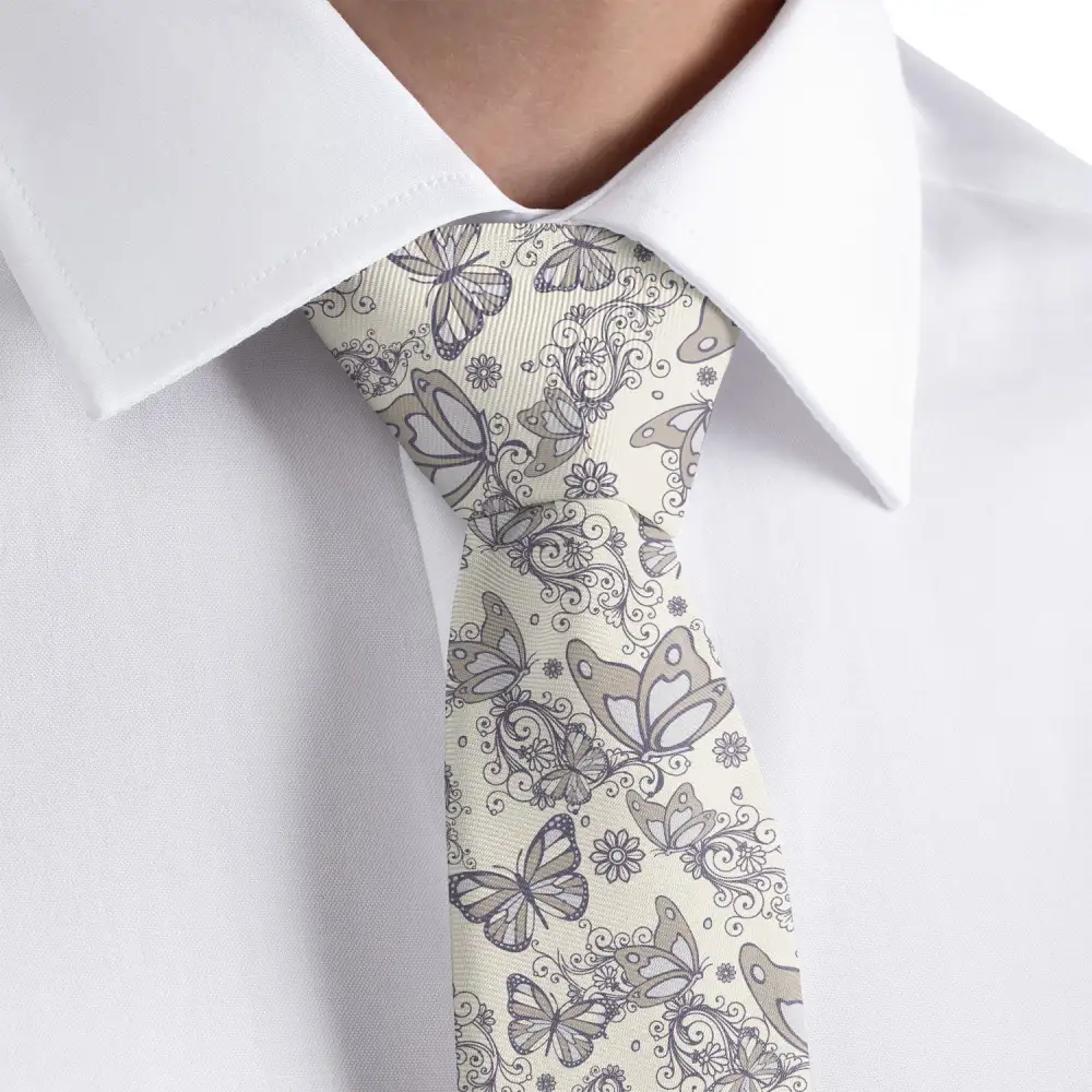 Butterfly Pattern Necktie