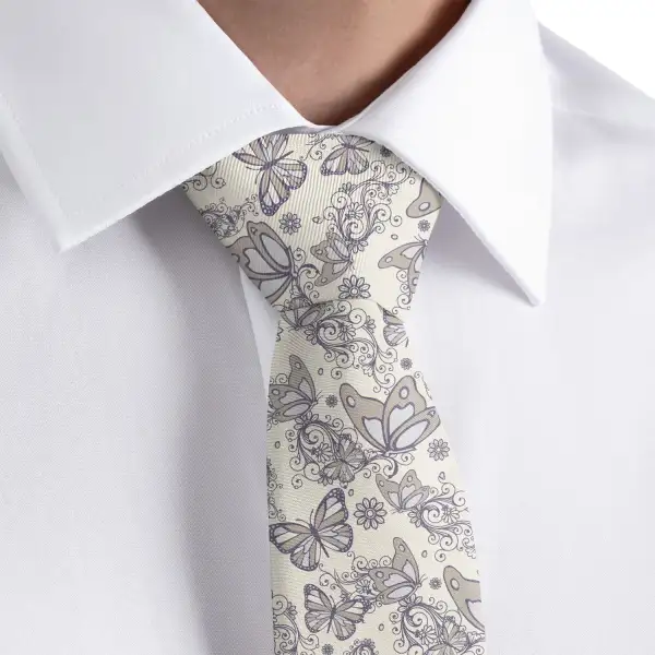Butterfly Pattern Necktie