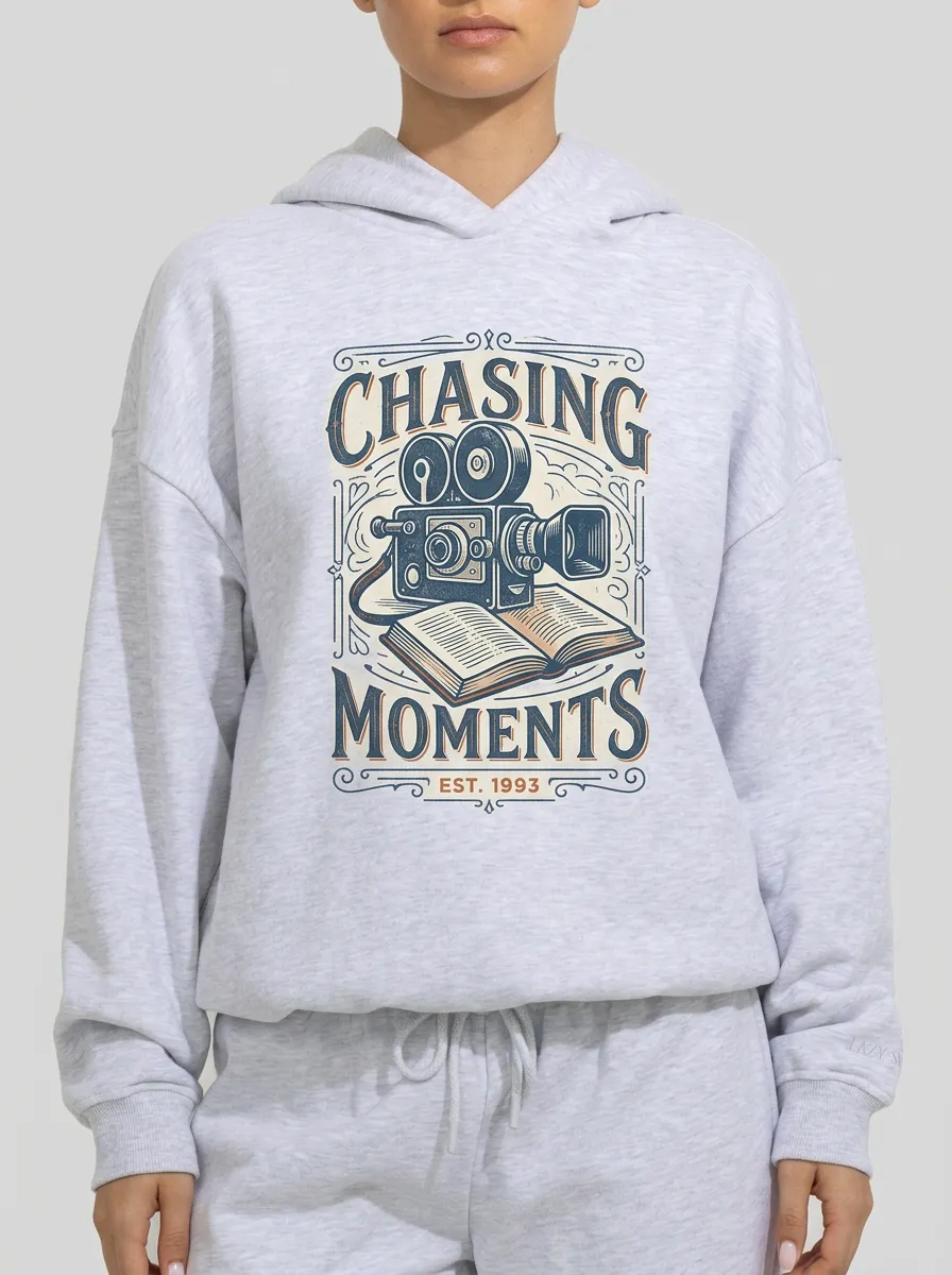 Women's Unisex Film Chasing Moments Vintage Camera Graphic Hoodie