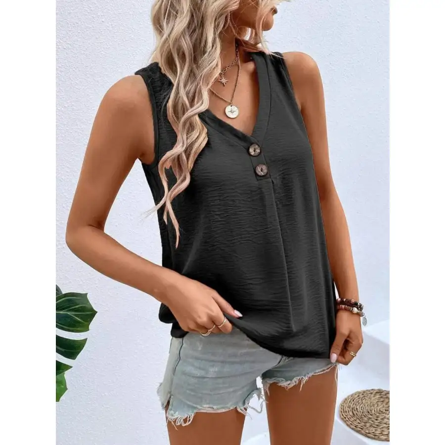 Solid Color V Neck Tank
