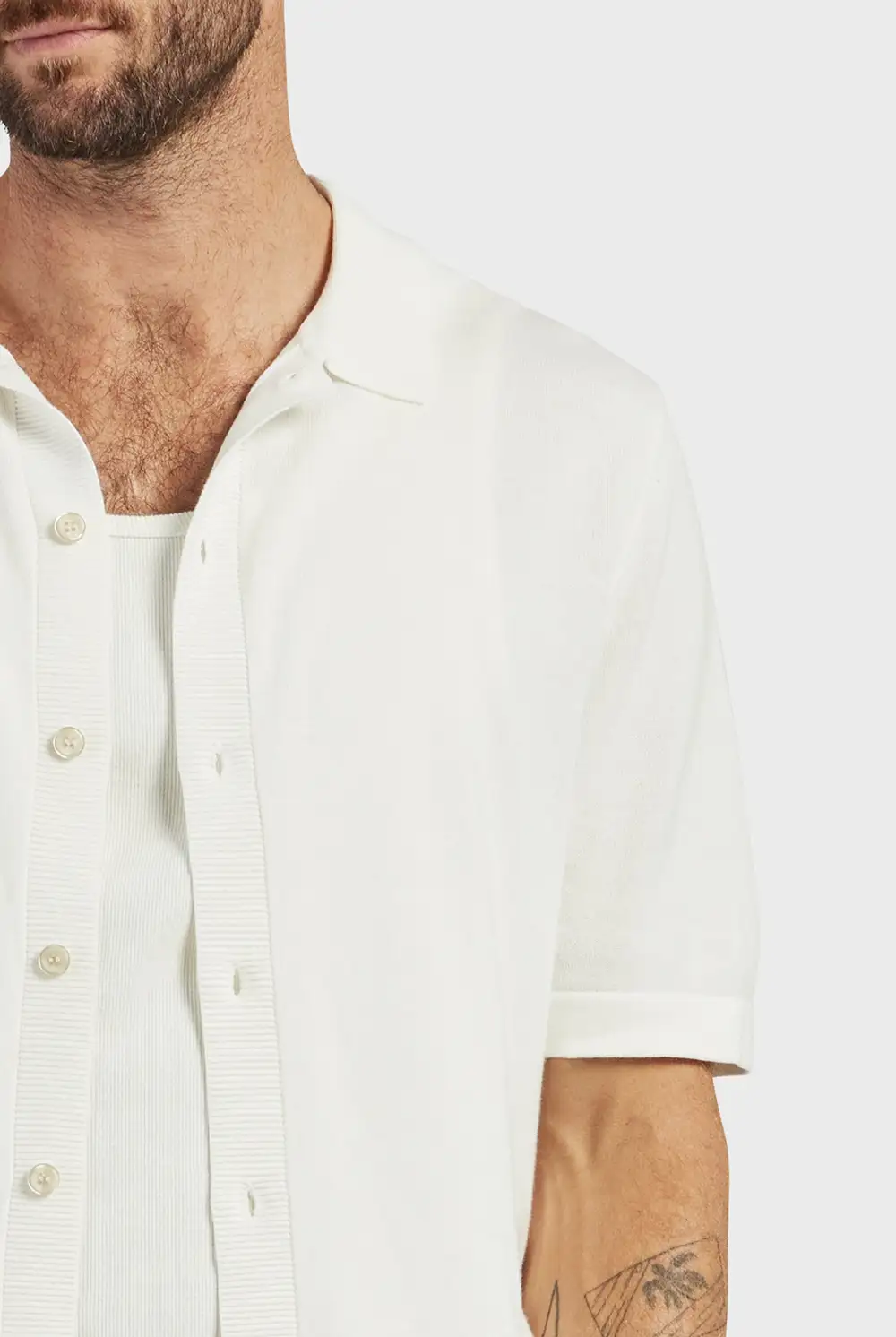 Jackson Knit SS Shirt- Winter white