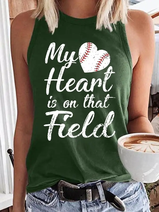 Men's My Heart Is On That Field Print Vest