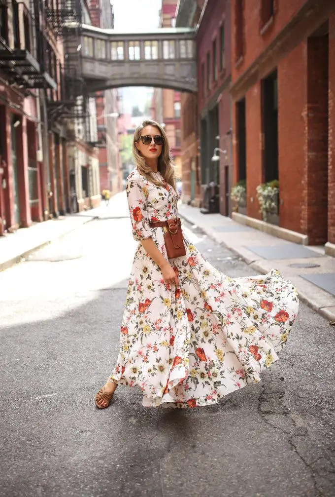Luludress 2025 Orange Flowers Boho Sundress