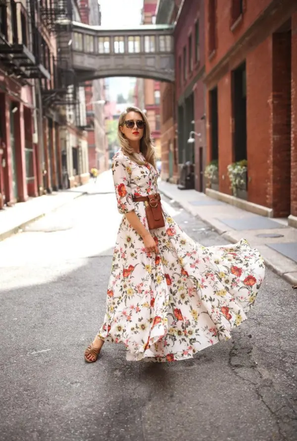 Luludress 2025 Orange Flowers Boho Sundress