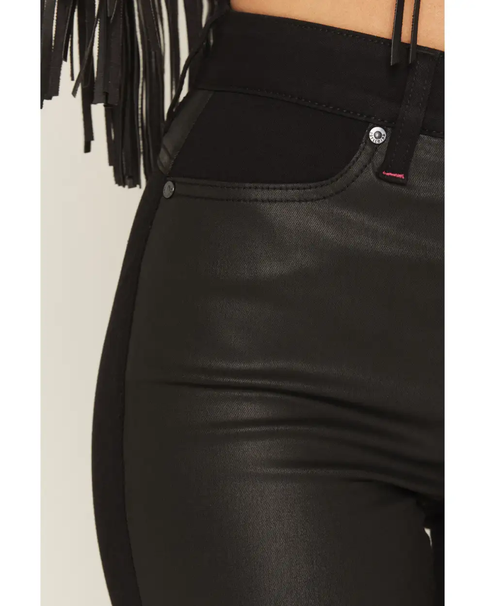 Classic High Rise Bootcut Stretch Denim Coated Jeans