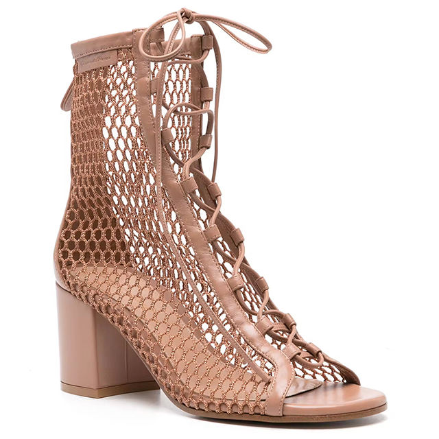 Celestine Lace-Up Chunky Heels