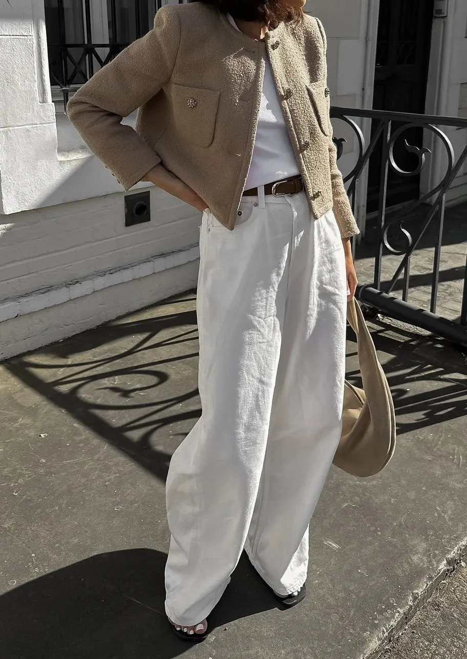 Tailored Cropped Tweed Jacket