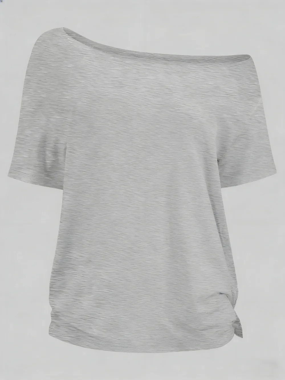 🔥 Women's Off-Shoulder Solid Color Tee | Casual Basic Short Sleeve T-Shirt