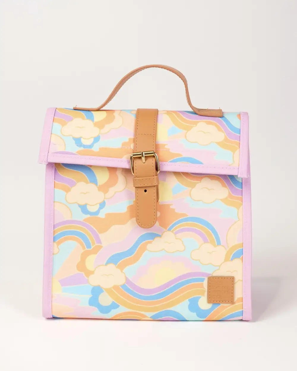 Patterned Lunch Satchel With Strap