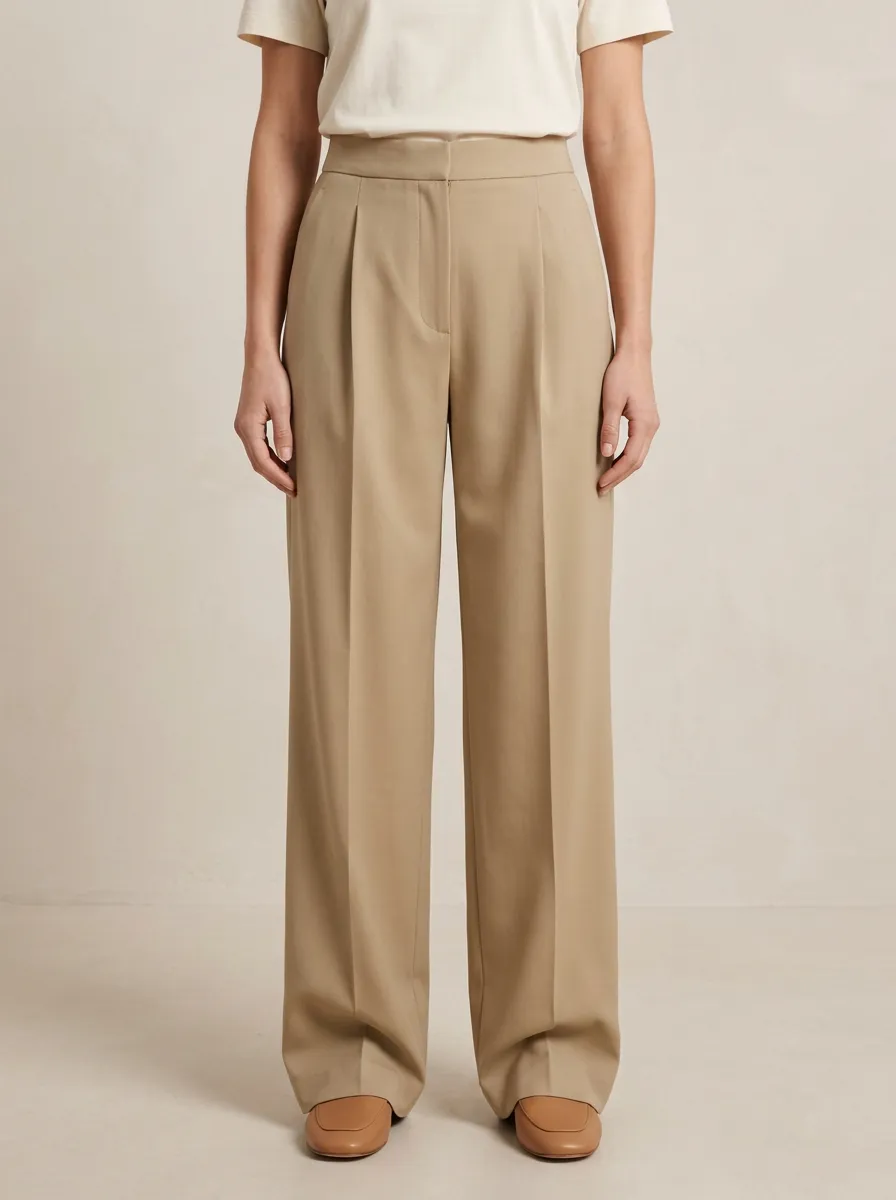 Easywear Pleated Wide-Leg Trousers