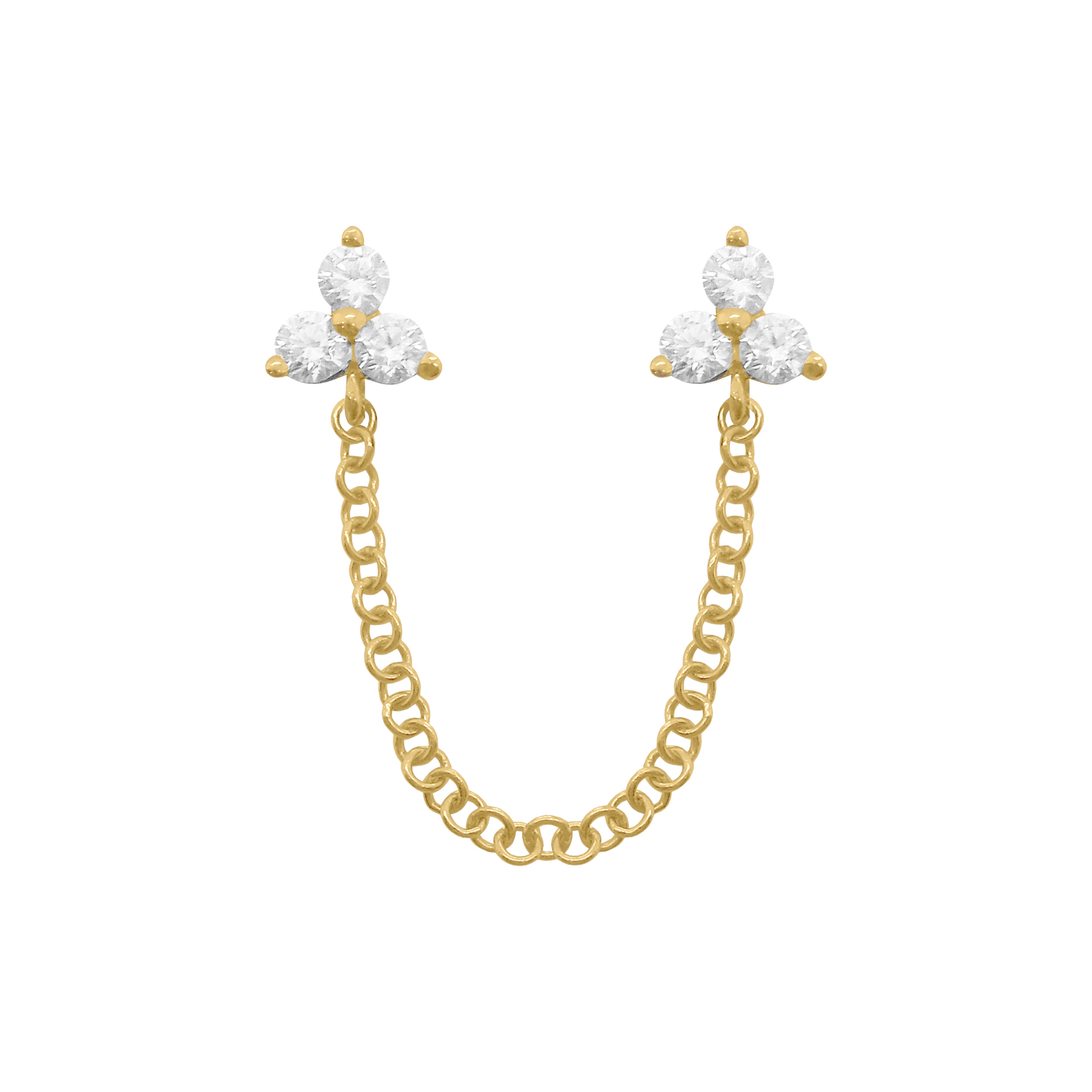 Openwork Delicate Gem Detail Earrings