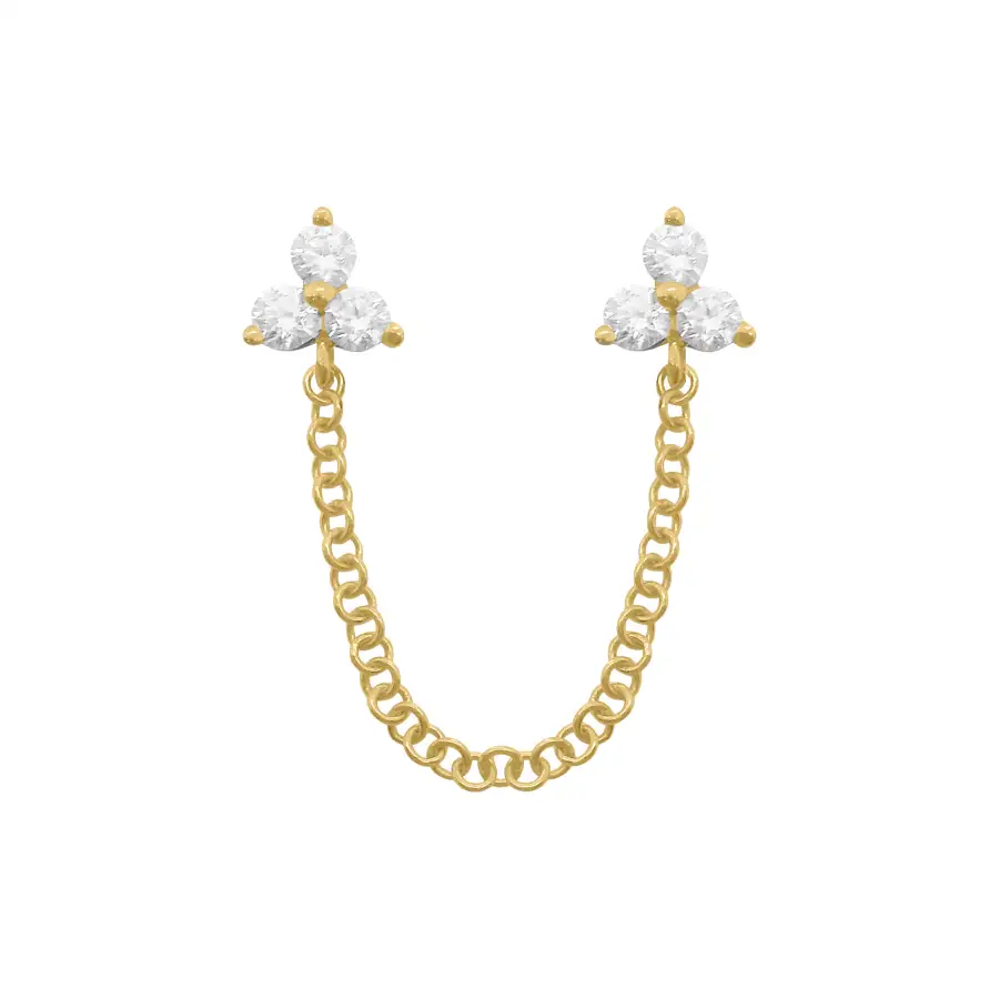 Openwork Delicate Gem Detail Earrings