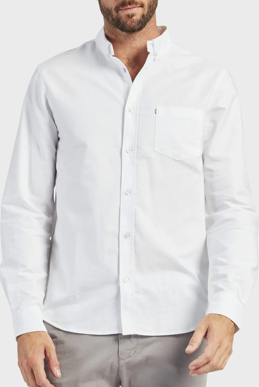 Solid Cotton Long Sleeve Shirt