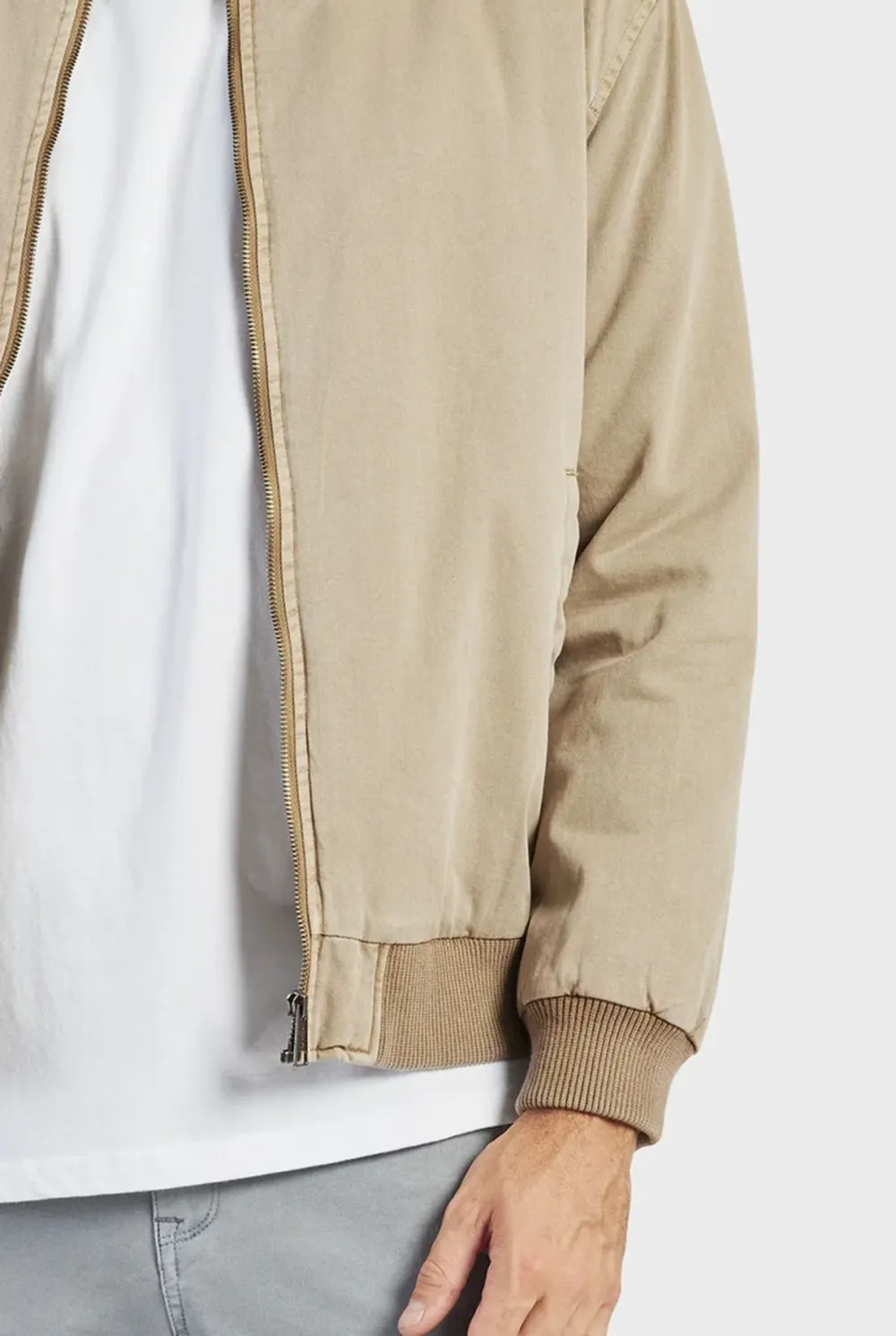 Almond tan Classic Bomber Jacket