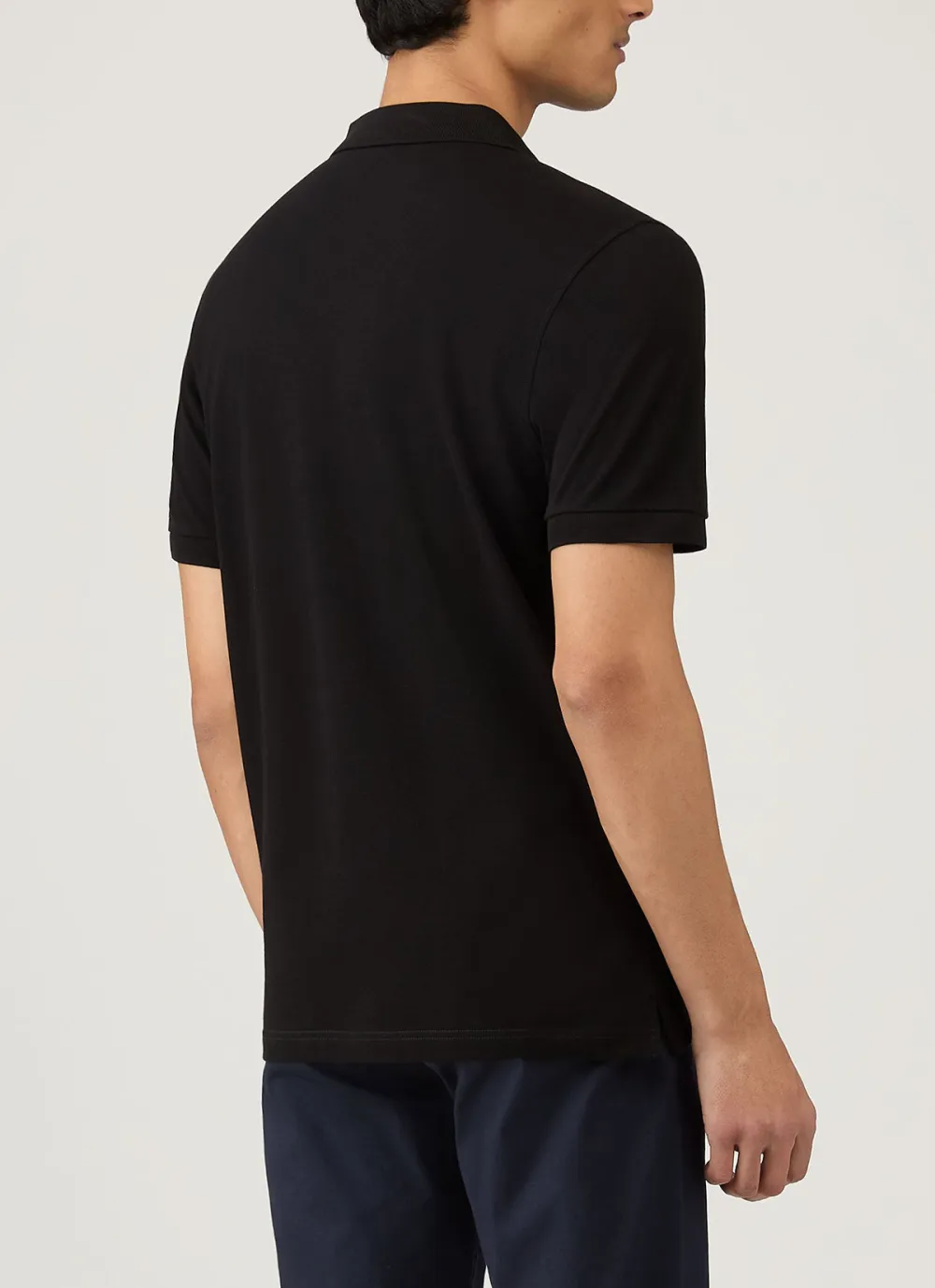 Minimal Everyday Slim Fit Cotton Pique Short Sleeve Polo Shirt