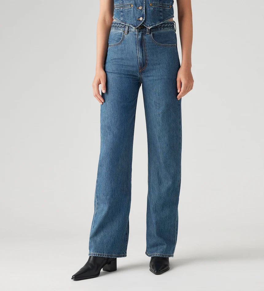 Women's Structured Wide Leg Jeans