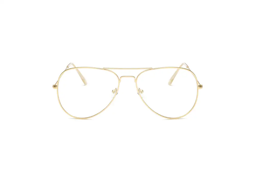 Classic Pilot Clear Lens Aviator Sunglasses