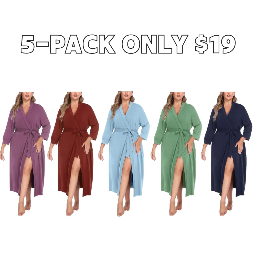 Women's Plus Size Kimono Robe