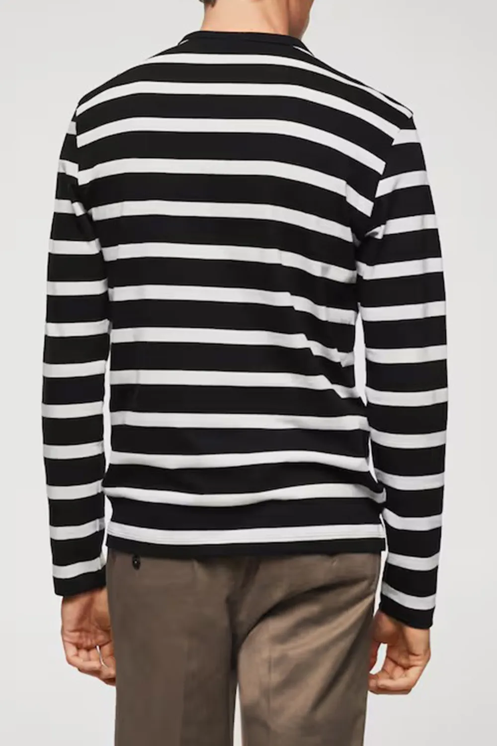 Striped Cotton Long Sleeves T-Shirt