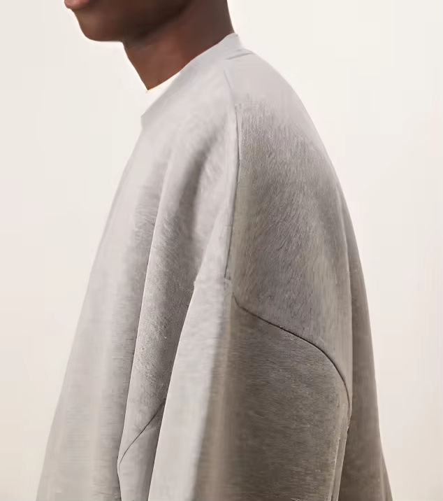 Oversized Drop-Shoulder Grey T-Shirt 300gsm