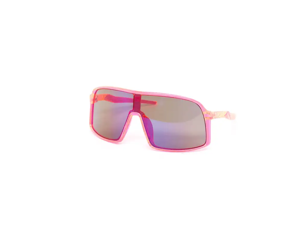 12-Pack Kids Neon Sport Shield Burnt Mirror Sunglasses