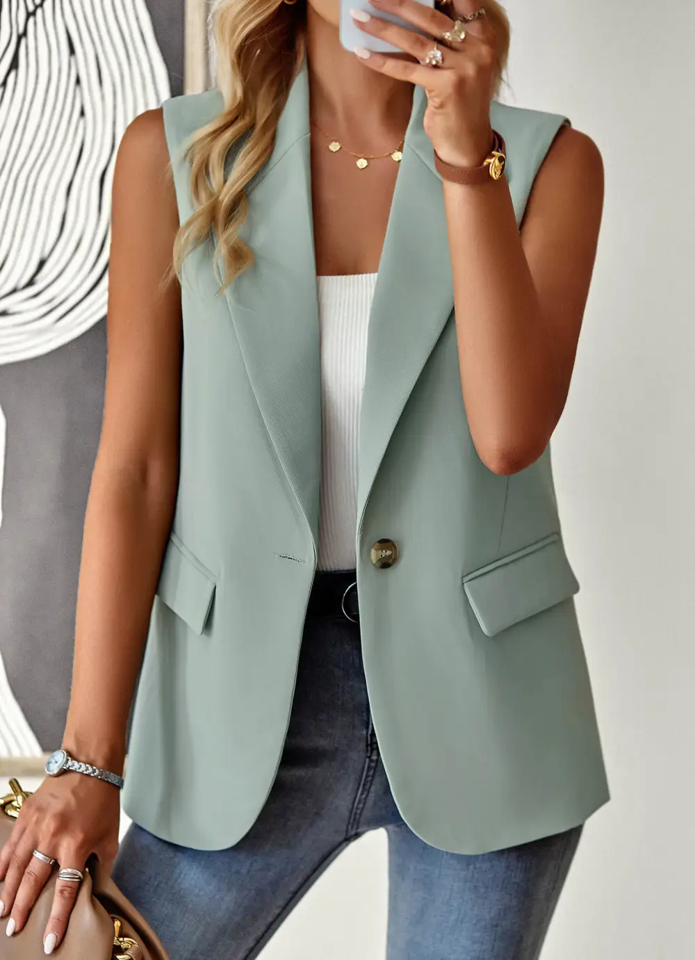 Modern Tailored Blazer Vest