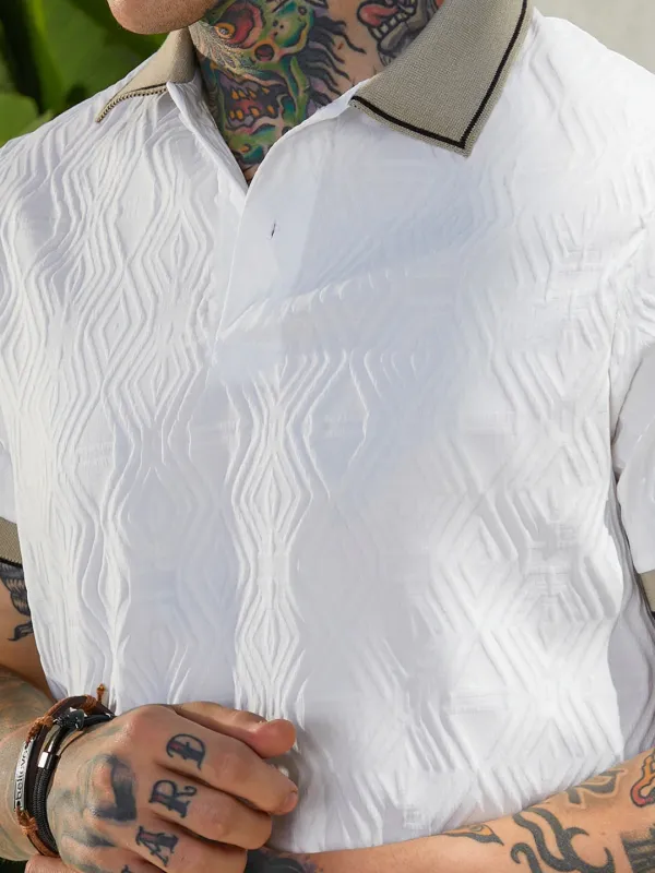 Color Block Half Sleeve Polo T-Shirt