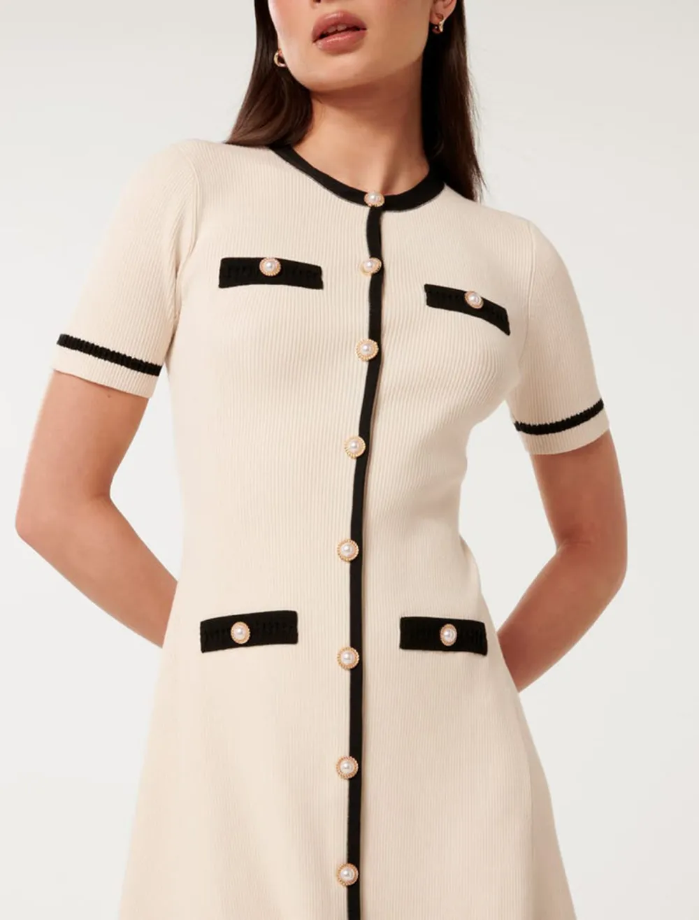 Short Sleeve Knit Mini Dress