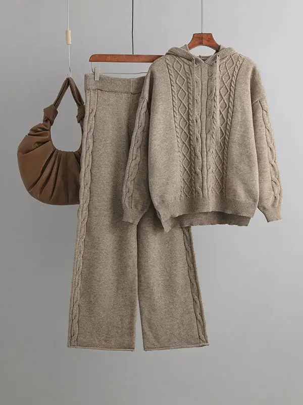 Relaxed Hooded Sweater And Pants Set