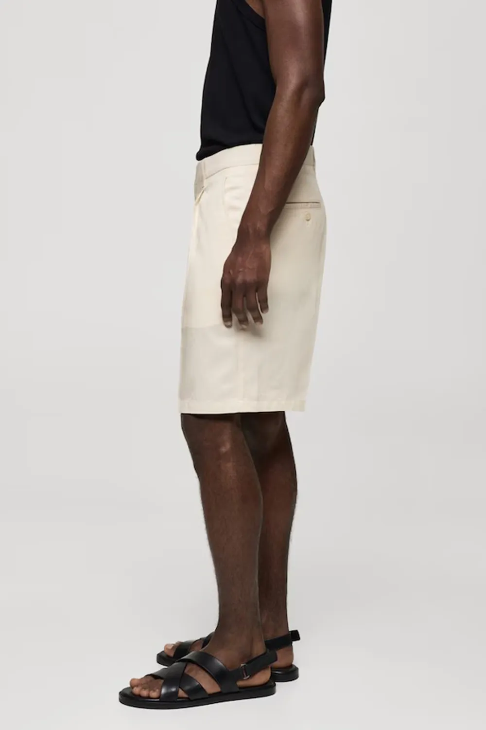 Linen-Blend Dhorts With Pleats