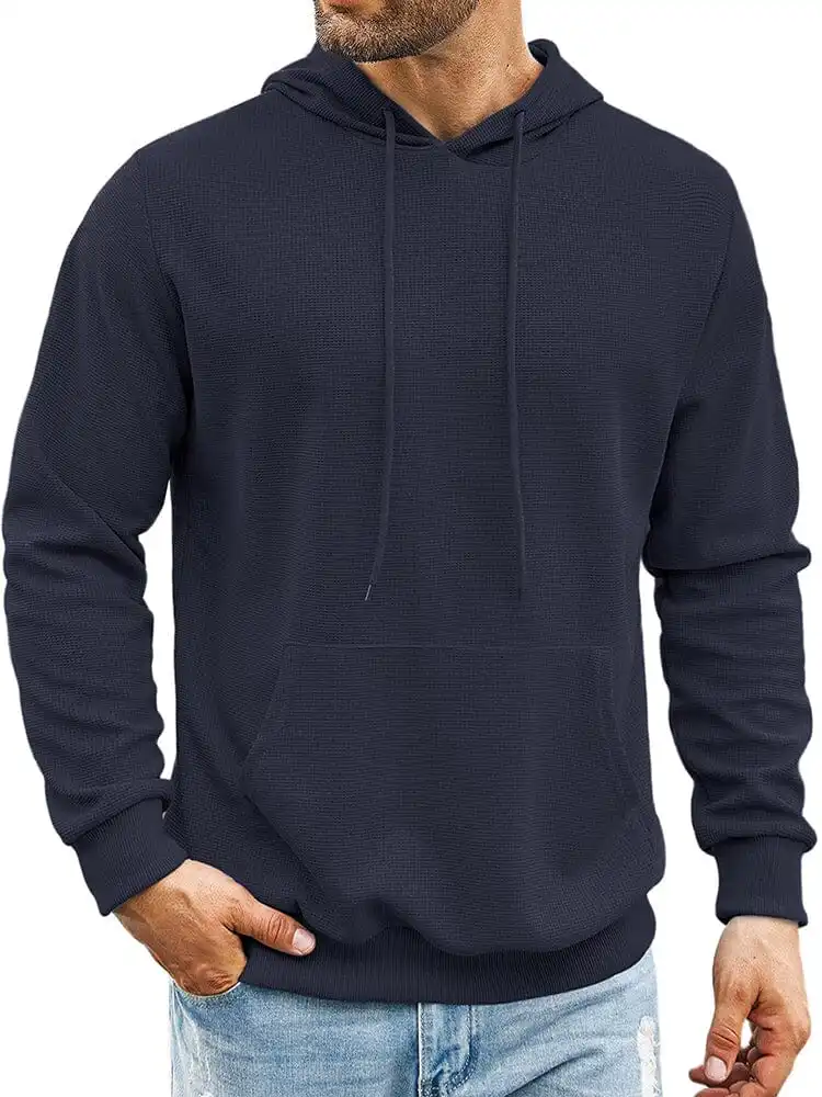 Classic Leisure Waffle Knit Hoodie