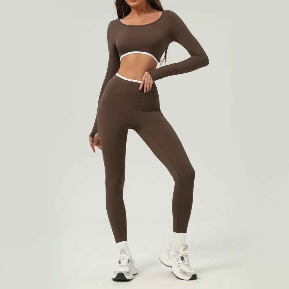 Quick-Dry High-Waist Top and Leggings Active Set
