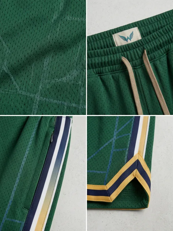 Training Striped Detail Mesh Detail Utility Look Men's Basketball Shorts