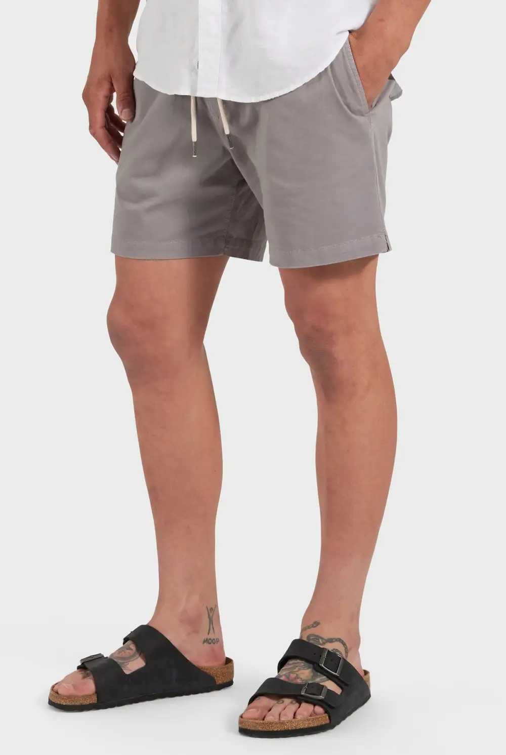 Dove Grey Twill Short