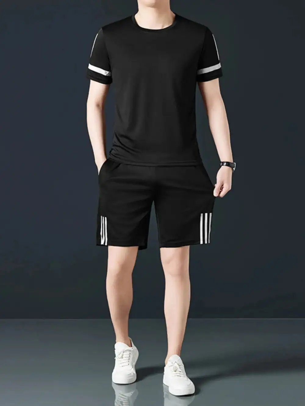 Everyday Round Neck Short Sleeve Top and Shorts Set