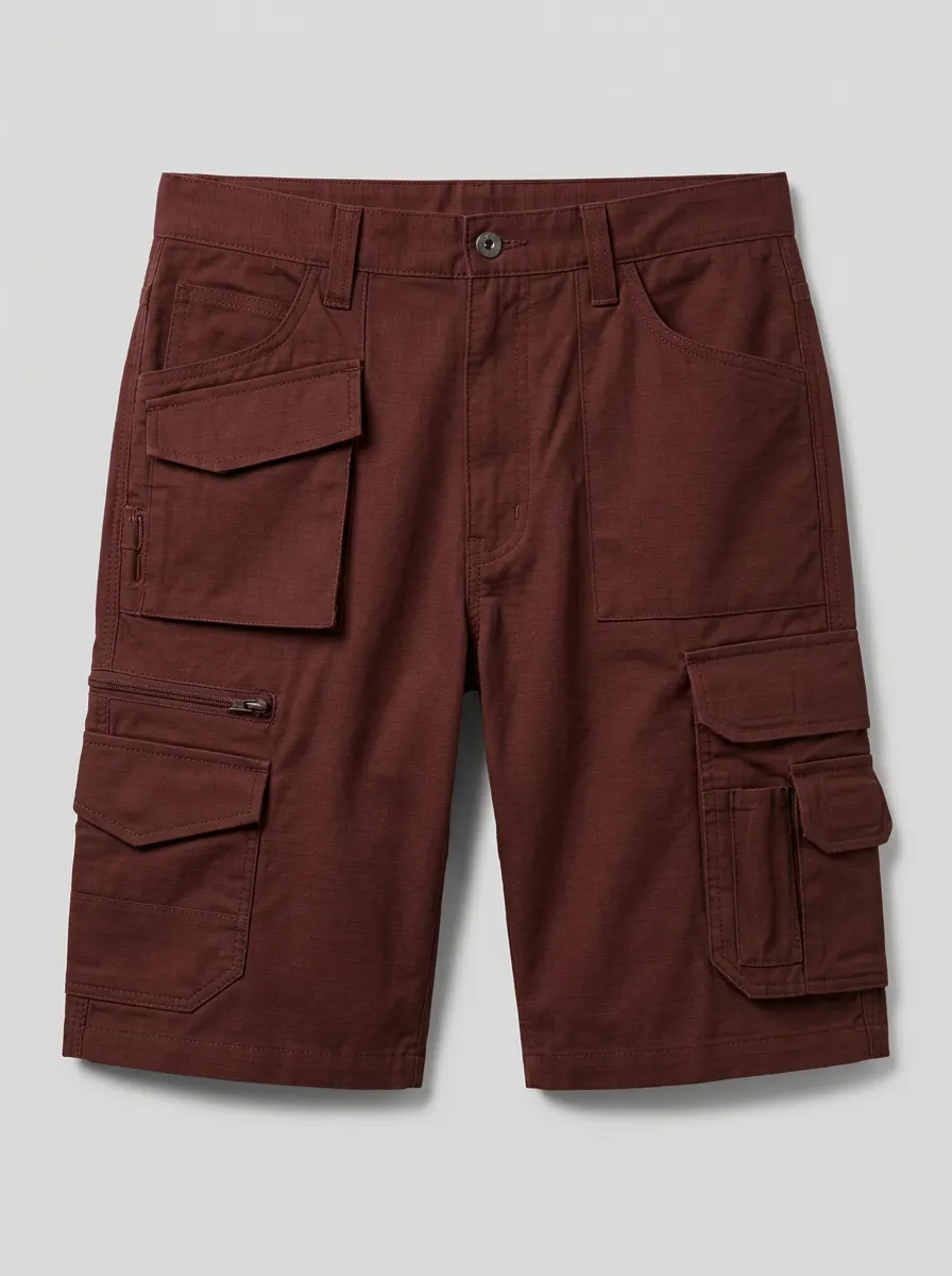 Men's Tactical Outdoor Olive Green Multi-Pocket Cargo Shorts